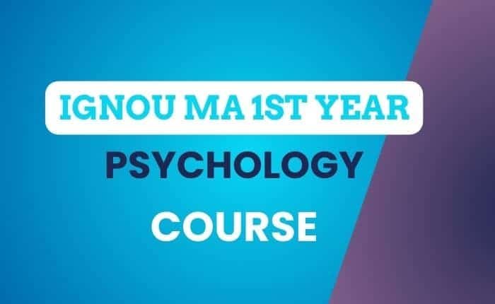 IGNOU MA Psychology 1st Year Class